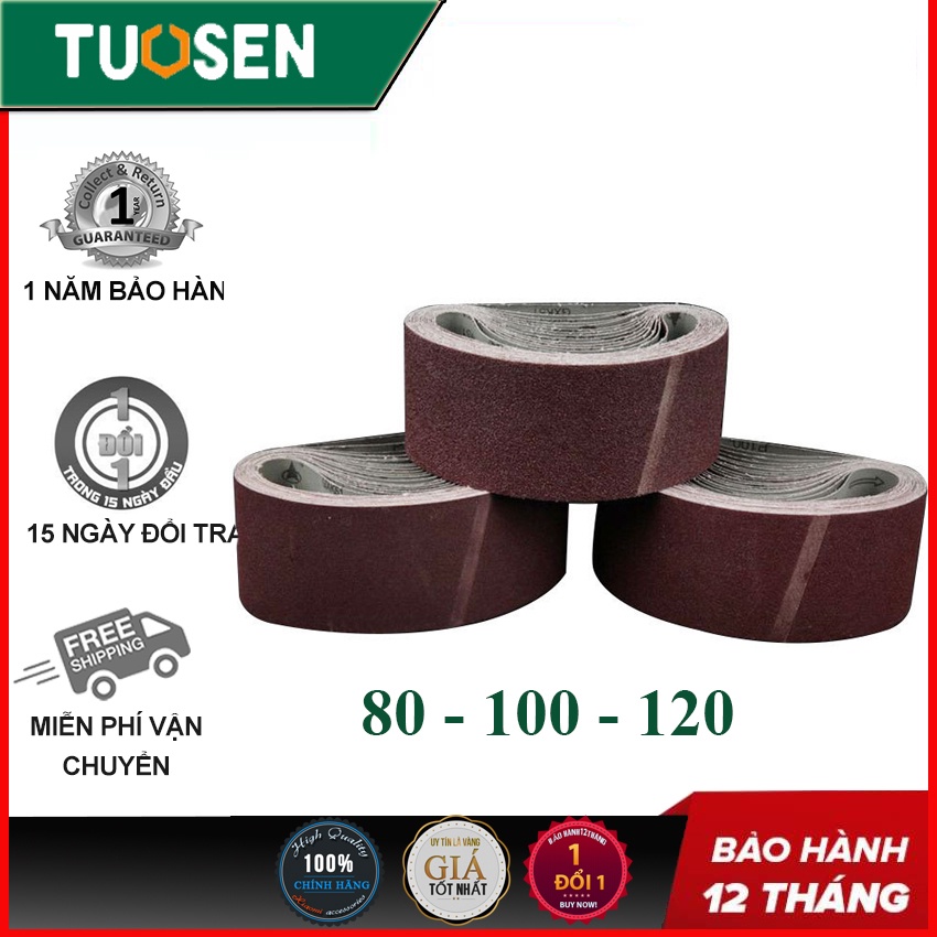 Bộ 05 chiếc đai chà nhám mài mòn cho máy mài kích cỡ 610*100*80mm (100mm, 120mm) TUOSEN