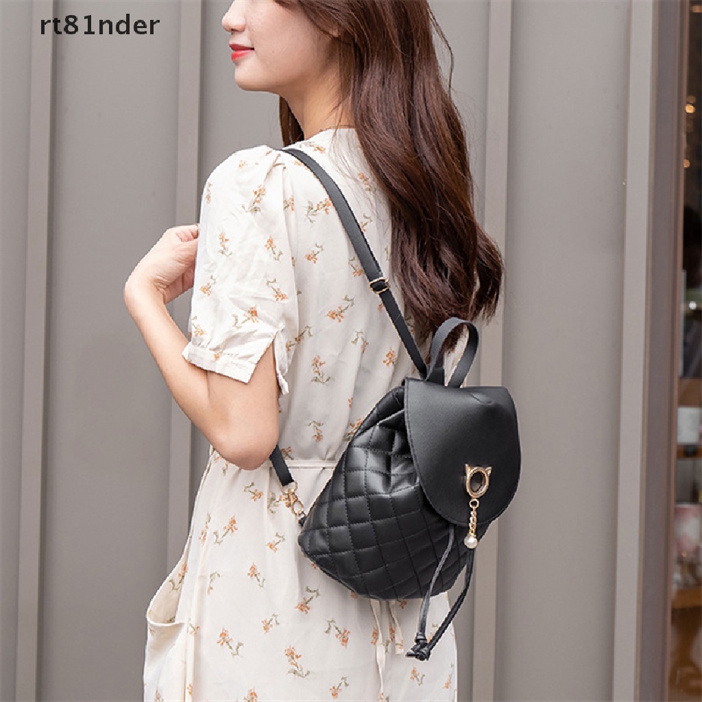 Balo da PU mini họa tiết lưới đính kim cương cho nữ