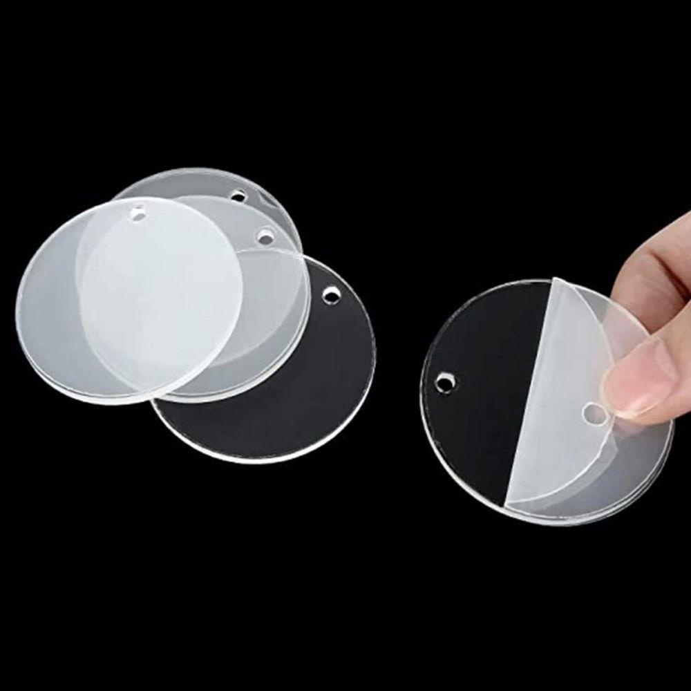 Đĩa Trống Tròn 2 Inch Có Lỗ Dùng Làm Móc Khóa / Làm Trang Sức DIY