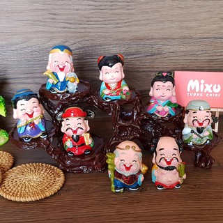 (Kèm đế) Bộ 08 tượng Bát Tiên 6cm