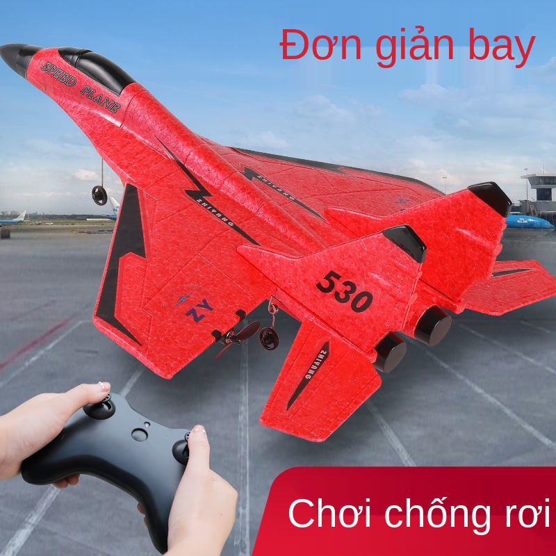 Máy bay chiến đấu điều khiển từ xa siêu lớn cánh cố định không người lái bằng bọt điện đồ chơi trẻ em bé trai mô h