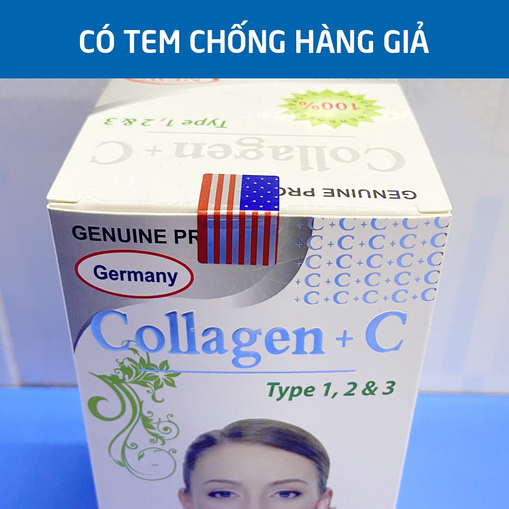 Viên uống đẹp da Collagen +C Type 123 giảm thâm nám tàn nhang - Hộp 60 viên | BigBuy360 - bigbuy360.vn