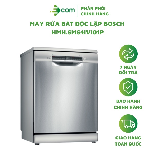 Máy Rửa Bát Độc Lập Bosch HMH.SMS4IVI01P (Cam Kết Hàng Chính Hãng 100%)