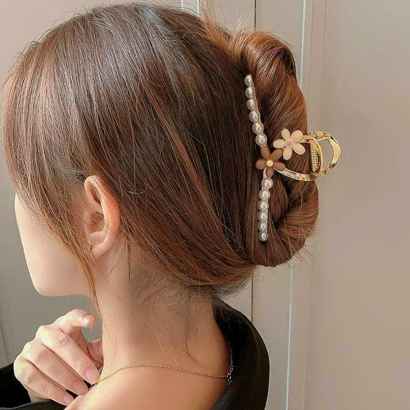 Kẹp tóc hình hoa bản to phong cách hàn quốc