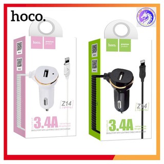 Sạc Xe Ôtô hiệu Hoco kèm cáp Micro Usb Z14