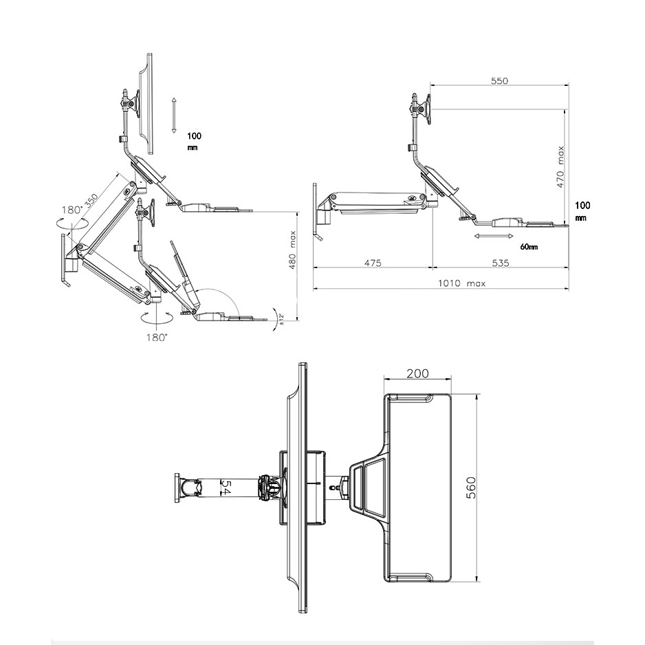 Giá Treo Màn Hình Gắn Tường North Bayou MC32 (22-32inch) | BigBuy360 - bigbuy360.vn