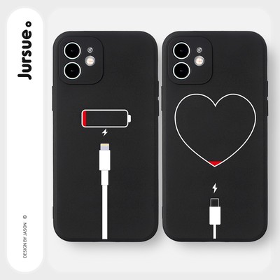 Ốp lưng JURSUE ngộ nghĩnh cặp đôi dễ thương đẹp cho iPhone 17 16 15 14 13 12 11 Pro Max SE 2020 X XR XS ip 8 7 Plus kute Y1726