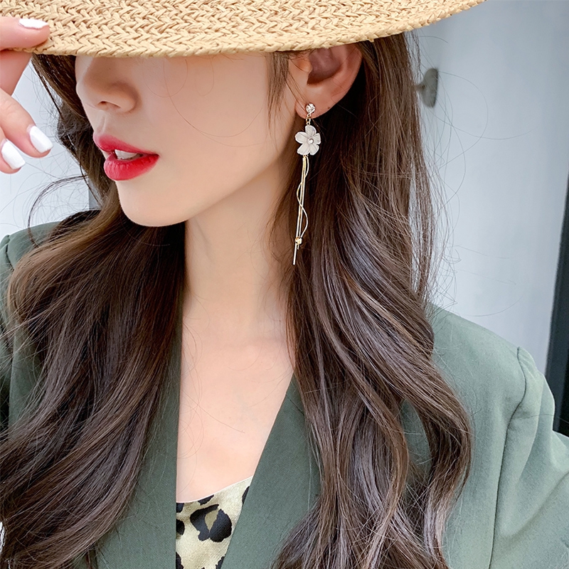 Khuyên Tai Bạc 925 Hình Bông Hoa Thời Trang Hàn Quốc Cho Nữ