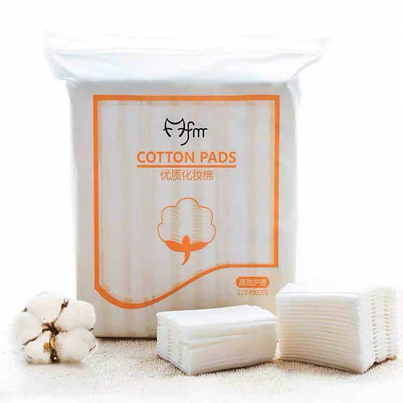 Bông tẩy trang 3 lớp Cotton Pads Túi 222 miếng mềm mịn tẩy sạch sâu phù hợp mọi loại da