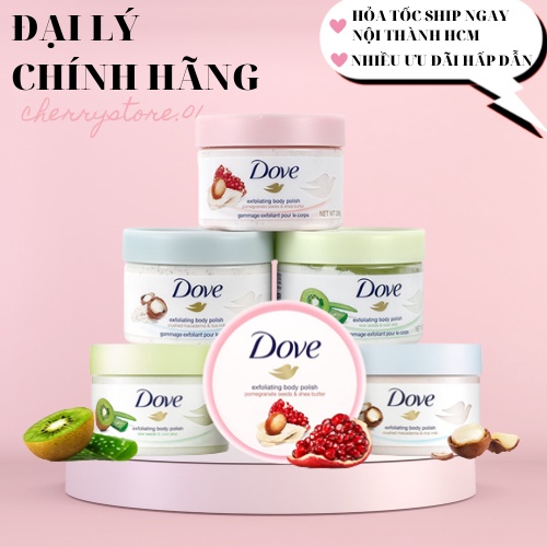 Kem Dove Exfoliating Body Polish Scrub Giúp Tẩy Tế Bào Chết Chăm Sóc Da