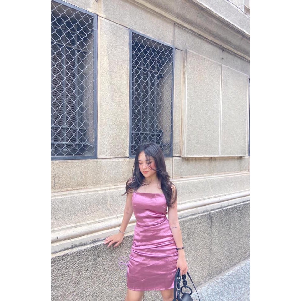 Đầm body yếm đan dây lưng Yuki Dress