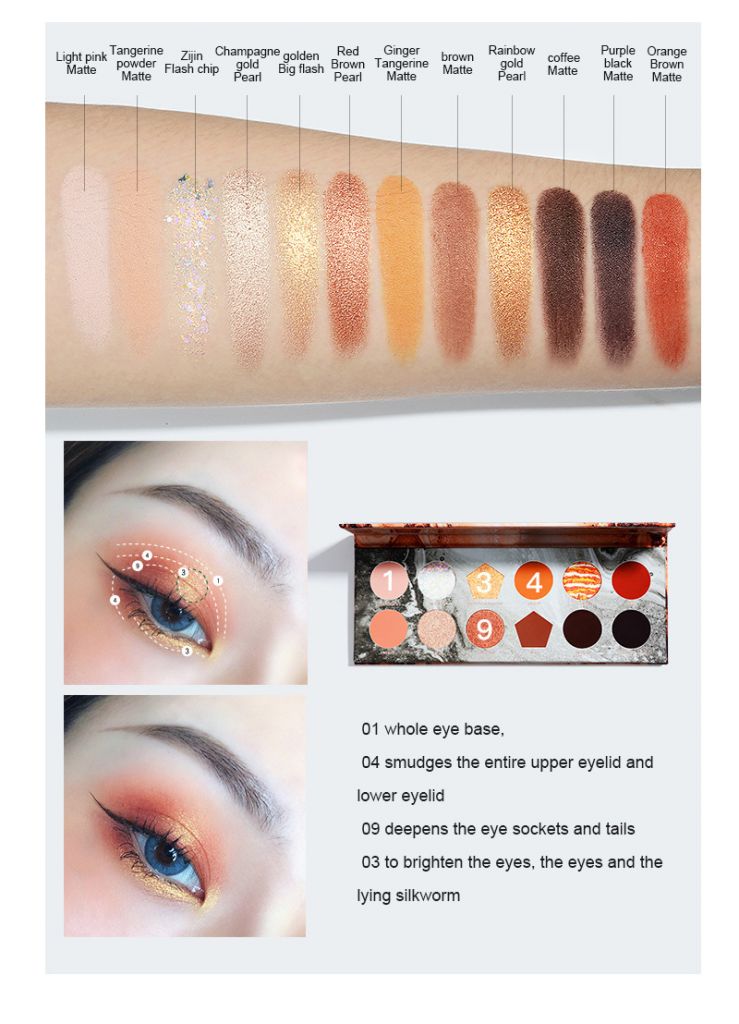 Bảng phấn mắt 12 màu lì và ánh nhũ kết hợp trang điểm kháng nước
 | BigBuy360 - bigbuy360.vn