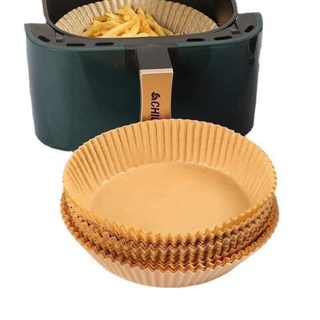 Set 50 khay giấy nến vàng thấm dầu lót nồi chiên tiện khi sủ dụng