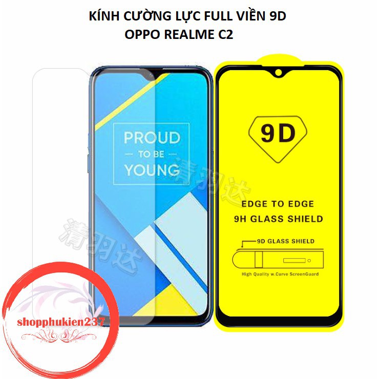 Kính Cường lực 9D OPPO Realme C2 Full Màn
