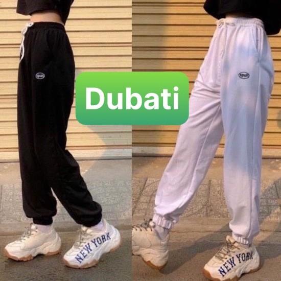 QUẦN JOGGER SPUN ỐNG RỘNG NAM NỮ CÓ BO 3 MÀU PHONG CÁCH HÀN QUỐC- DUBATI FASHION