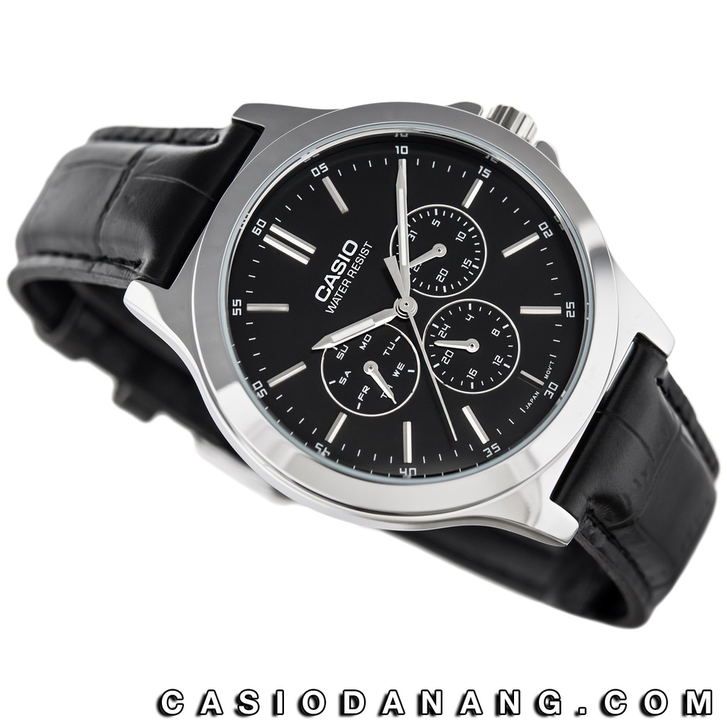 Đồng hồ nam dây da Casio chính hãng Anh Khuê MTP-V300L-1AUDF (41mm)