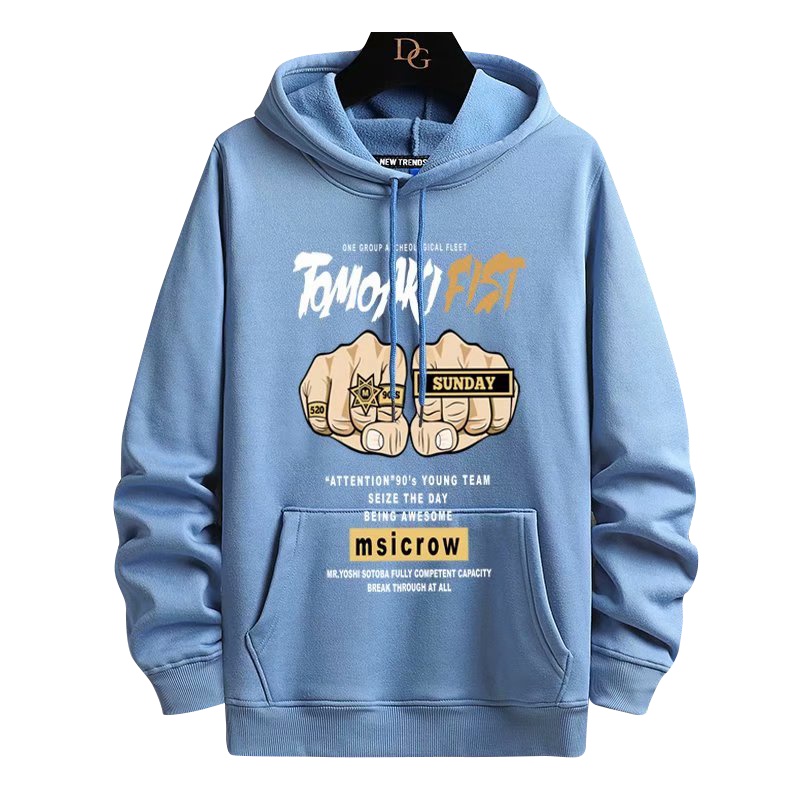 Áo Hoodie Thun Nỉ Nam Thu Đông Dài Tay Mũ Trùm Đầu Túi Bụng Họa Tiết Zenkocs3 MEN TOP 185