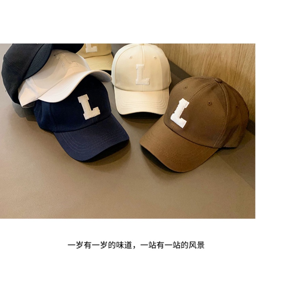 L Mũ Lưỡi Trai Bóng Chày Che Nắng Mùa Hè Cỡ Lớn In Chữ Phong Cách Hàn Quốc Dễ Phối Đồ Hợp Xu Hướng Cho Nữ