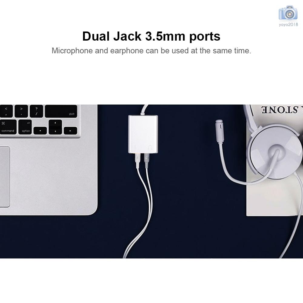 Đầu Chuyển Đổi Usb C Type C 7.1 Sang Jack Cắm 3.5mm Cho Laptop Macbook Pro (bạc)