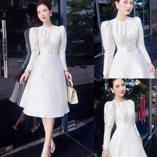 Đầm thiết kế dáng xòe tay bồng công chúa V1777_Mie Design [kèm ảnh thật]