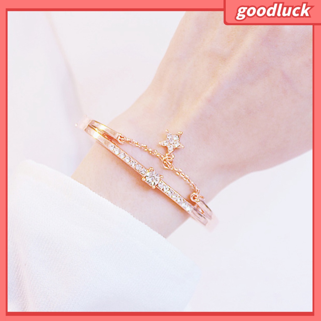 Vòng Tay Nữ Hình Ngôi Sao Đính Đá Lấp Lánh
