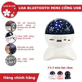 Loa bluetooth mini không dây kết hợp đèn nháy quẩy tiện lợi,  kết nối xa đến 10m, có điều khiển từ xa