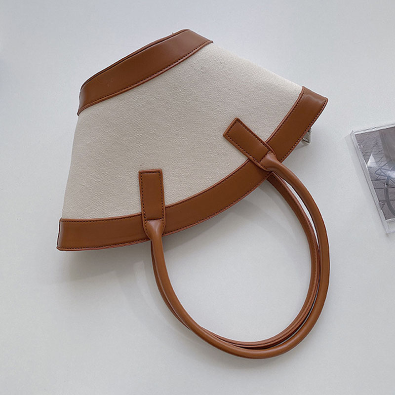 Túi xô IELGY đeo vai bằng vải bạt thiết kế khâu có khóa kéo sức chứa lớn thời trang thịnh hành cho nữ