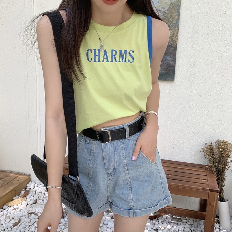 Áo thun sát nách phong cách Hàn Quốc thời trang cho nữ