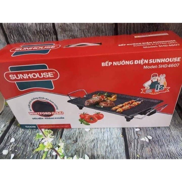 Bếp Nướng Điện Không Khói SUNHOUSE SHD4607 1500w Hàng chính hãng