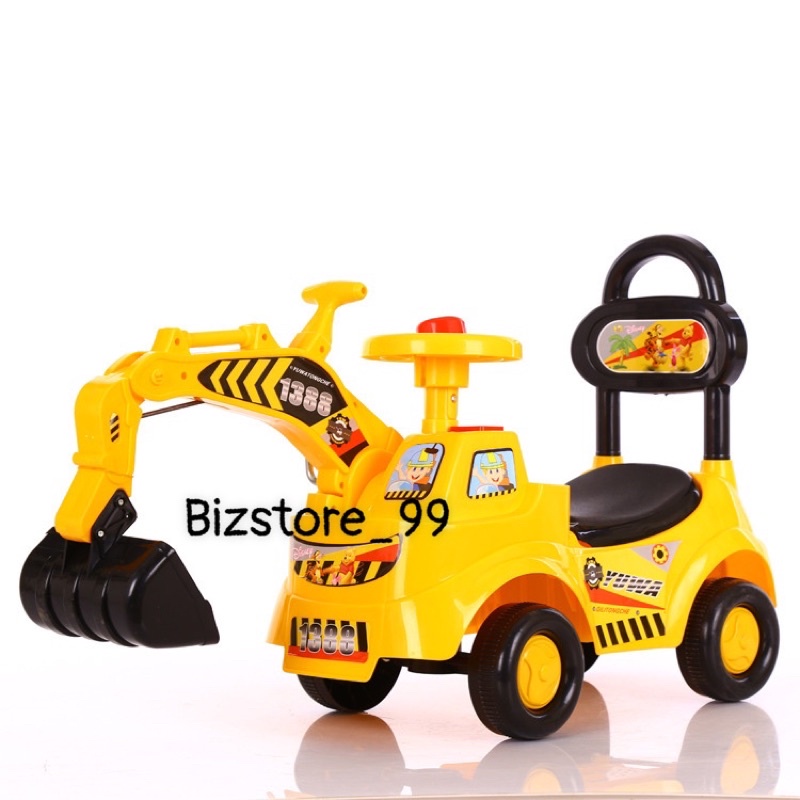 Xe cẩu chòi chân cho bé,Xe máy xúc cho trẻ em ngồi lái ,xe công trình cho bé vui chơi giải chí,cần cẩu đại