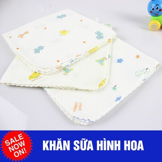 Khăn xô sữa (1 gói 10 chiếc) hoa xuất Nhật cho bé