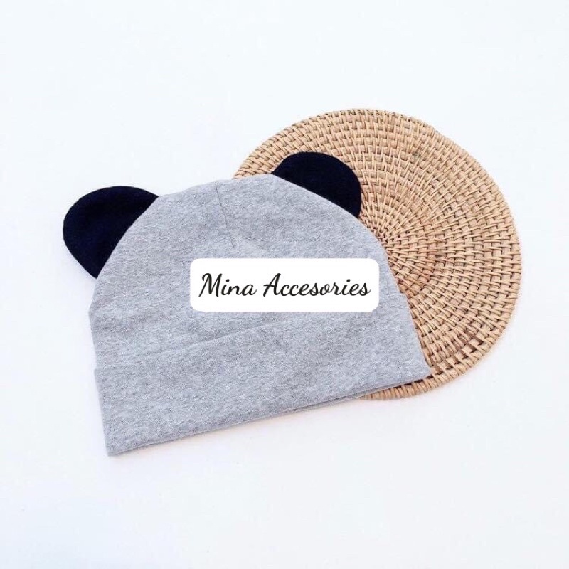 Mũ cotton tai chuột mickey cho bé - mũ trùm đầu