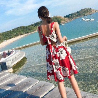 Đầm Hoa Hở Lưng Thời Trang Dành Cho Nữ