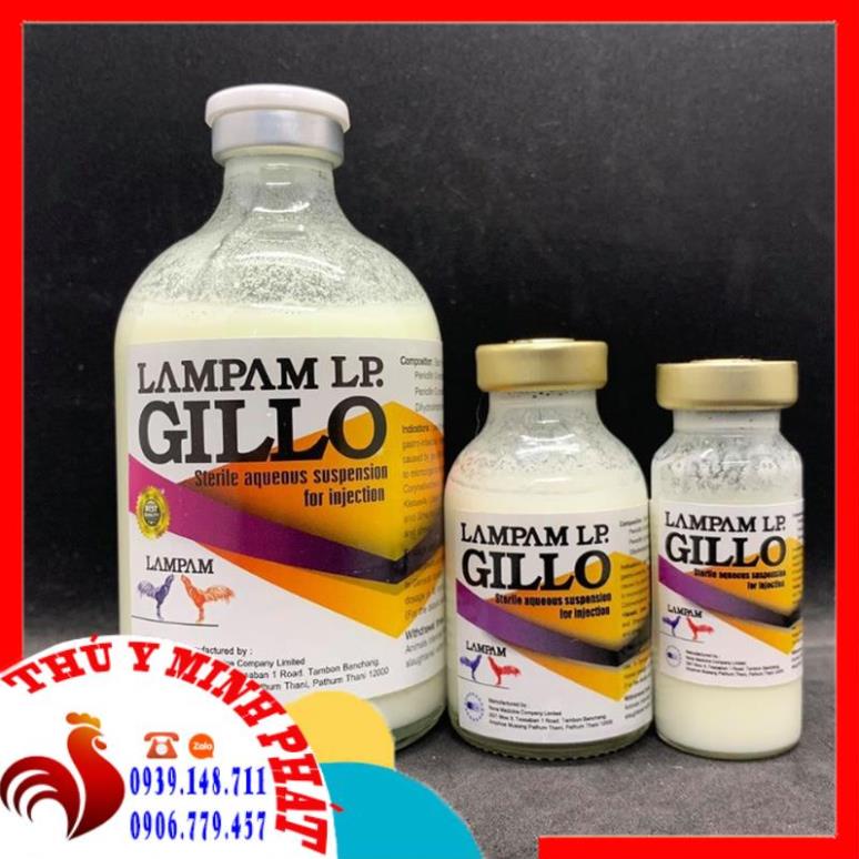 Gillo Lampam 10ml 20ml -Tr.ị Bệnh Cho Gà Đá Nhập Khẩu Thái Lan