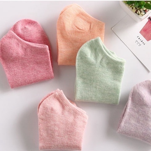 Tất Cổ Ngắn, Vớ Cổ Ngắn Basic Nam Nữ Trơn Nhiều Màu Vải Cotton Co Giãn, Thoáng Khí Chống Hôi Chân - Iclassy_shoes