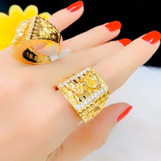 Nhẫn nam mặt hình rồng màu vàng 18 cao cấp