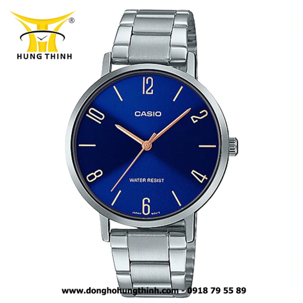 [CHÍNH HÃNG][ BẢO HÀNH ĐẾN 5 NĂM ] Đồng Hồ Nữ CASIO KIM LOẠI 3 KIM LTP-VT01D-2B2UDF