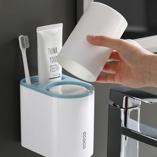 Toothbrush holder with 2 convenient bathroom wall stickers