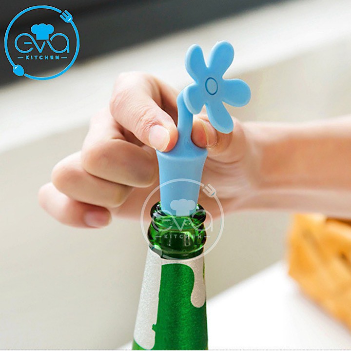 Set 2 Nút Đậy Chai Silicone Flower Bottle Cover