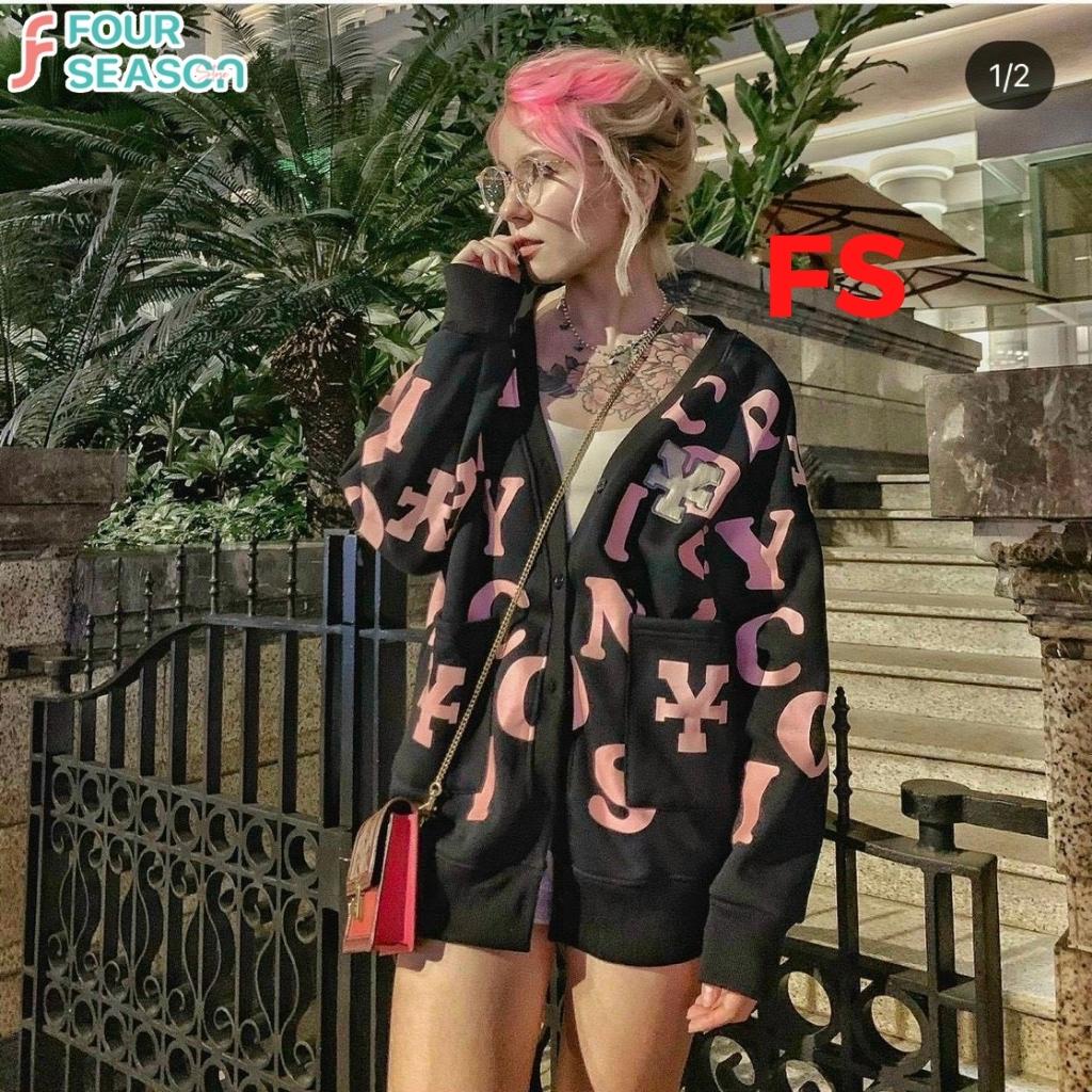 Áo khoác nỉ cardigan unisex form rộng CHỮ AKNC02 FS jacket nam nữ ulzzang hottrend mềm mịn chất lượng ,giá học sinh