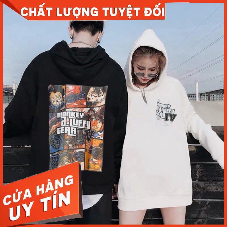 Áo hoodie luffy gear 4 unisex