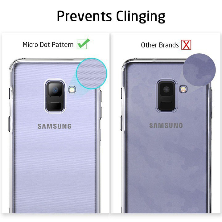 Ốp lưng silicon dẻo trong suốt cho Samsung Galaxy A8 2018 / A8 Plus 2018 mỏng 0.6mm chính hãng Ultra Thin