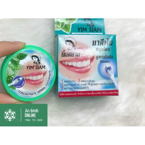 Kem tẩy trắng răng YIM SIAM Herbal Toothpaste chính hãng Thái Lan 25g