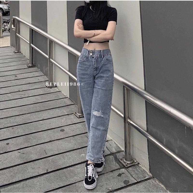 Quần Bagyy lưng cao 2 nút | BigBuy360 - bigbuy360.vn