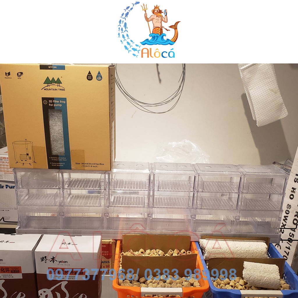 Lọc dàn mưa Mica 3 tầng - 4 dãy 75cm, 5 dãy 90cm, 6 dãy 100cm cho bể cá cảnh