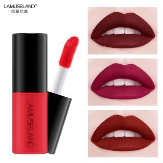 [HOT]LAMUSELAND 12 color lasting waterproof nonstick cup lip gloss Matte Lip Glaze Lipstick sample