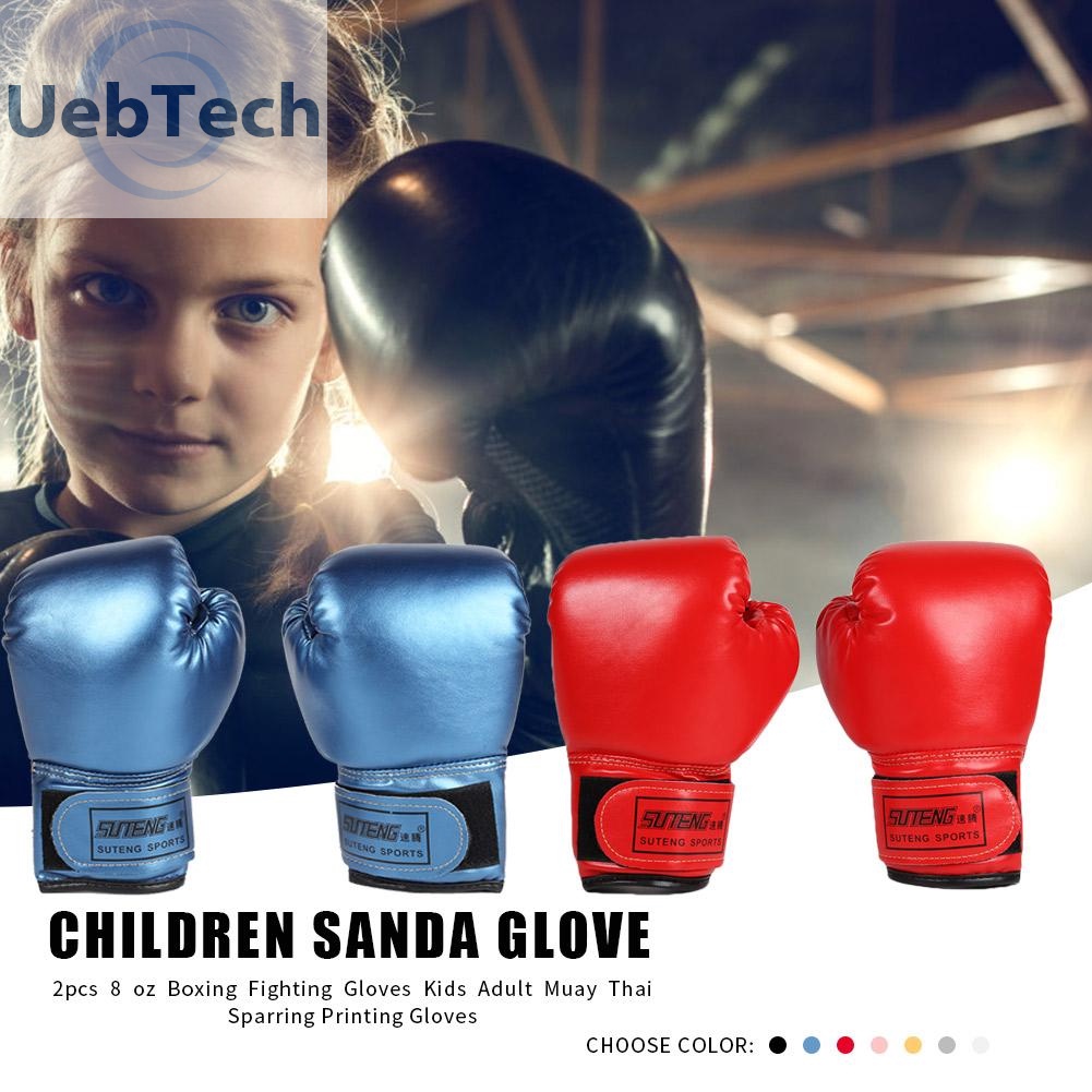 Set 2 găng tay boxing bằng da cho trẻ em