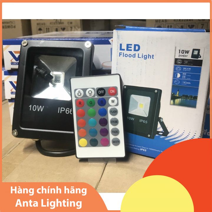 [HÀNG CHÍNH HÃNG] Đèn Pha Led Đổi 7 Màu Chống Nước Ngoài Trời IP66 ANTA Lighting