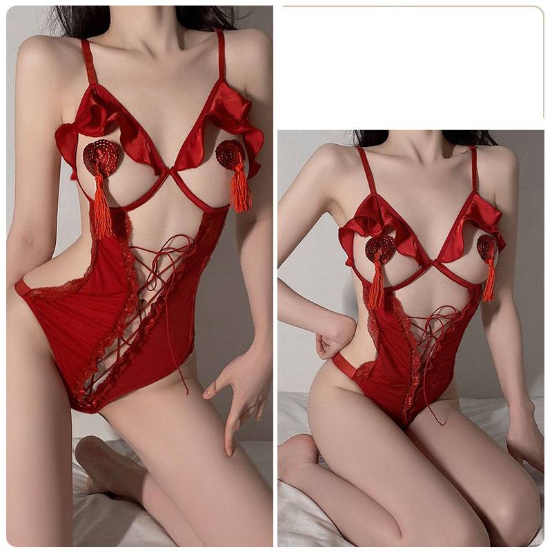 Bộ đồ lót liền thân xuyên thấu hở lưng quyến rũ cho nữ
 | BigBuy360 - bigbuy360.vn