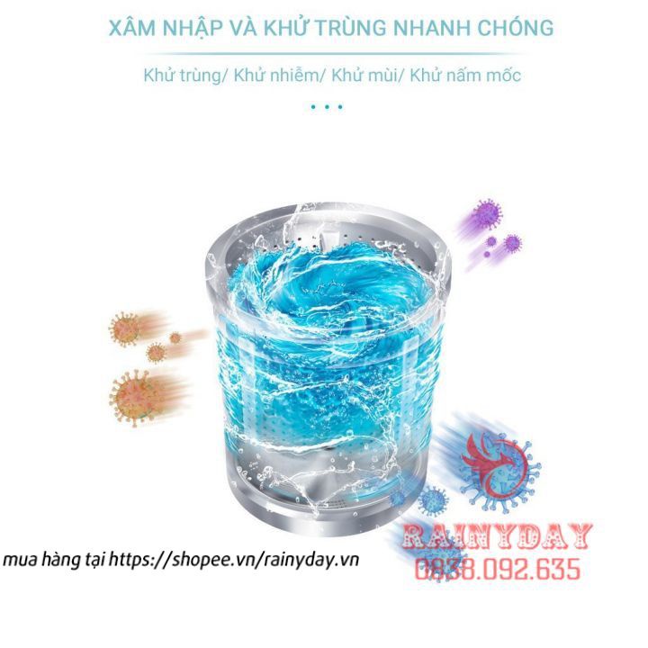 Hộp 12 viên tẩy rửa lồng máy giặt, viên vệ sinh khử mùi máy giặt cửa trước ngang trên đứng tại nhà